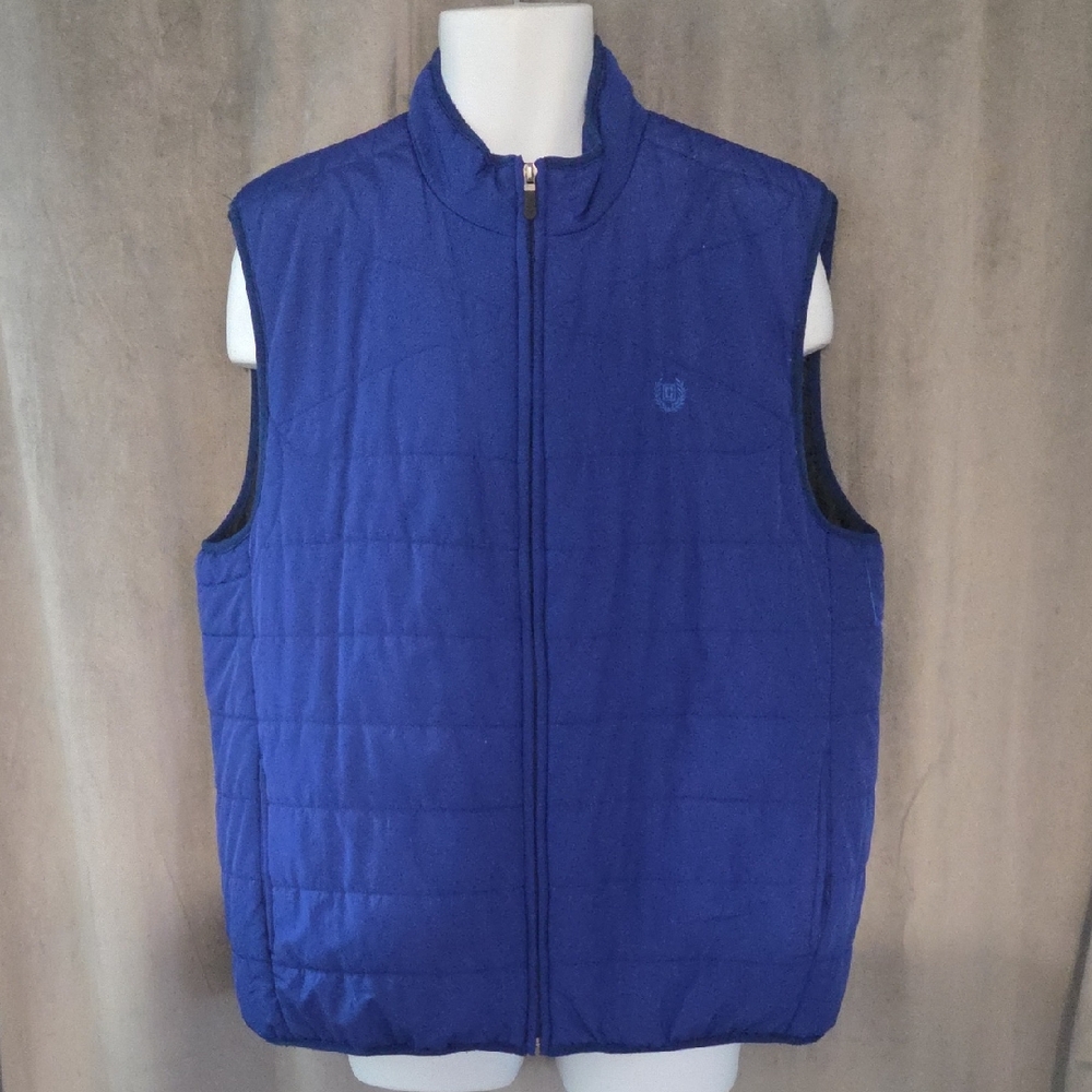 Chaps XL Quilted Sleeveless Vest in Royal Blue